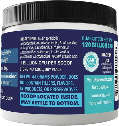Probiotics for Cats & Dogs : Probiotic Miracle : Bowel & Gut Support : Digestive Health : Stop Diarrhea, Loose Stool NUSENTIA