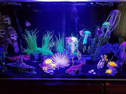 LED Aquarium Light, 7.5inch Colorful Fish Tank Light Submersible Underwater Crystal Glass LEDs Lights, 9 LEDs Beads, Brightness Adjustable Memory Function, LED Light bar Stick for Fish Tank COVOART