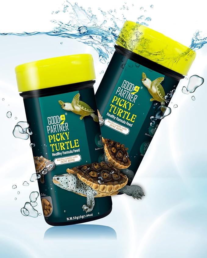 Purify Series for Aquatic Turtle Food, Suitable for Turtles and Red Eared Slider, Floating Sticks, Good for Shell Health and Growth, 3.35oz (Pack of 2) GOODPARTNERFishFoodPurifySeries