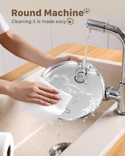 Cat Water Fountain Stainless Steel: 74oz/2.2L Cat Fountain for Drinking - Pet Water Fountain for Cats Inside - Quiet Cat Water Bowl Dispenser - Cat Drinking Fountains - for Cats&Pets& Small Animals - PAWPICO