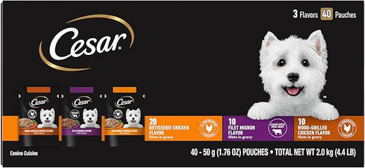Cesar Wet Dog Food 40 Count Multipack - PAWPICO