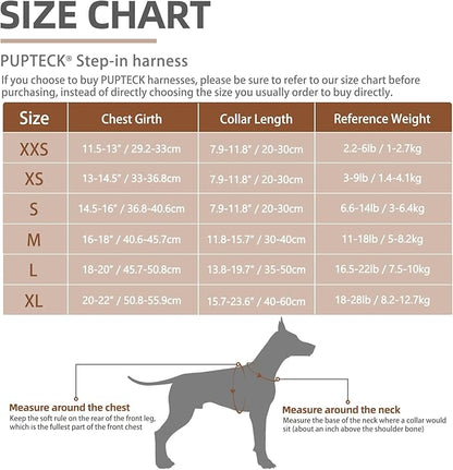PUPTECK Adjustable Dog Harness Collar and Leash Set Step in No Pull Pet Harness for Small Medium Dogs Puppy and Cats Outdoor Walking Running, Soft Mesh Padded Reflective Vest Harnesses, Halloween, M PUPTECK