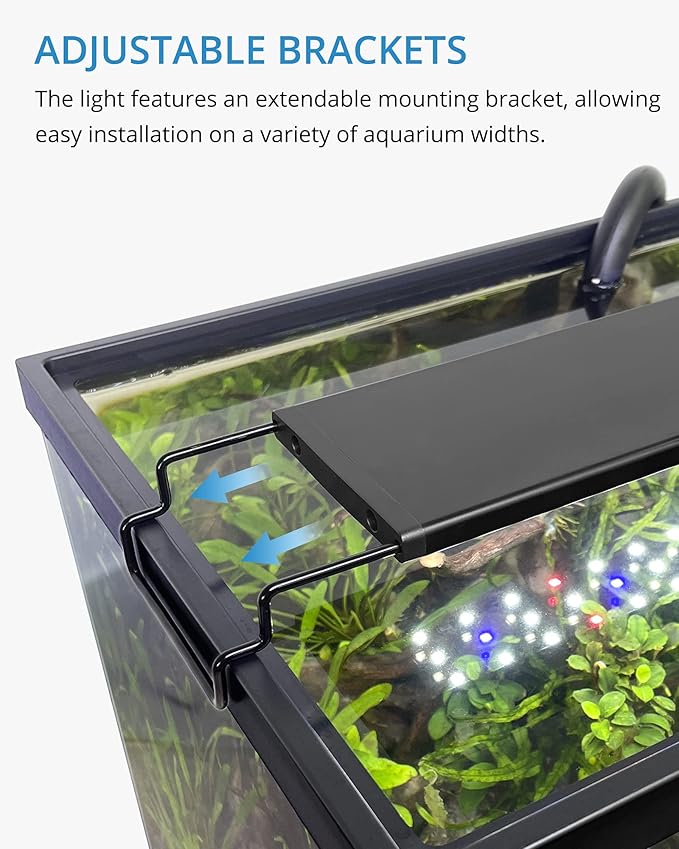 NICREW Full Spectrum Planted LED Aquarium Light, with Timer, for Freshwater Fish Tank, 12-18 Inch, 9 Watts NICREW