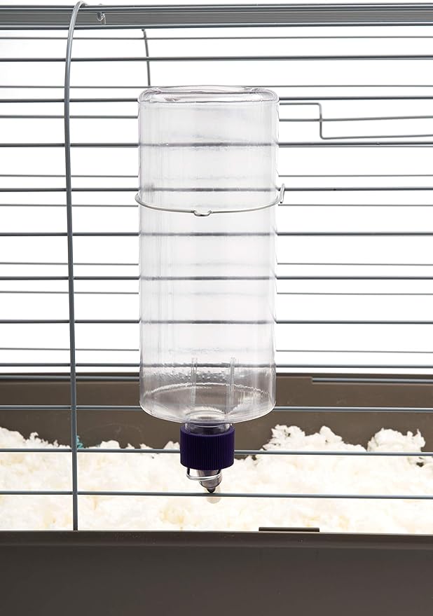 Lixit Standard Cage Water Bottles for Rabbits, Ferrets, Guinea Pigs, Hamsters, Rats, Mice and Other Small Animal's (32 Ounce, Clear Pack of 2) Lixit