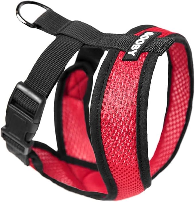 Gooby Comfort X Head in Harness - Red, Small - No Pull Small Dog Harness, Patented Choke-Free X Frame - Perfect on The Go Dog Harness for Medium Dogs No Pull or Small Dogs for Indoor and Outdoor Use Gooby