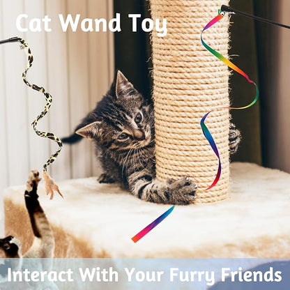 Kitten Toys Cat Toys Assortments, 26 Packs Cat Toys Variety Pack for Kitty, Cat Wand Toy, Cat Feather Toys, Cat Balls with Bells, Cat Mouse Toy, Catnip Toys for Indoor Cats - PAWPICO