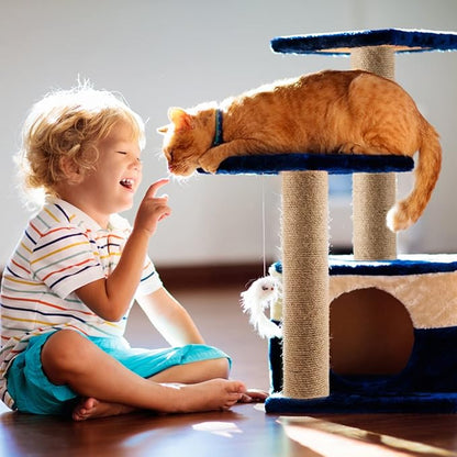4Pcs 15.7" × 3.3" Cat Scratching Post Replacement- Durable Cat Tree Scratch Post Refill Pole Parts with M8 Screws- Hemp Rope Scratcher Posts Cat Furniture Accessories for Kittens Cat Tree Tower - PAWPICO