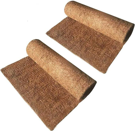 Hamiledyi Reptile Carpet Natural Coconut Fiber Tortoise Carpet Mat for Pet Terrarium Liner Reptile Supplies for Lizard Snake Chamelon Turtle Bedding Bunny Rabbit Mat (2*Sheets) Hamiledyi