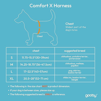 Gooby Comfort X Head in Harness - Orange, Medium - No Pull Small Dog Harness Patented Choke-Free X Frame - On The Go Dog Harness for Medium Dogs No Pull or Small Dogs for Indoor and Outdoor Use Gooby