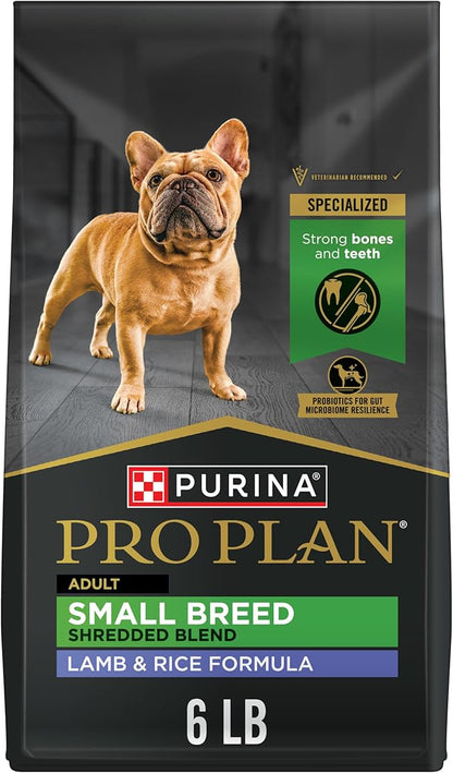 Purina Pro Plan Small Breed High Protein Dog Food Dry Shredded Blend Lamb and Rice Formula - 6 lb. Bag - PAWPICO