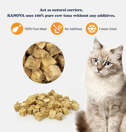 Freeze-Dried Salmon Training Raw Single Ingredient Cat Treats, Solve Pet's Picky Eating Problem(Salmon) - PAWPICO