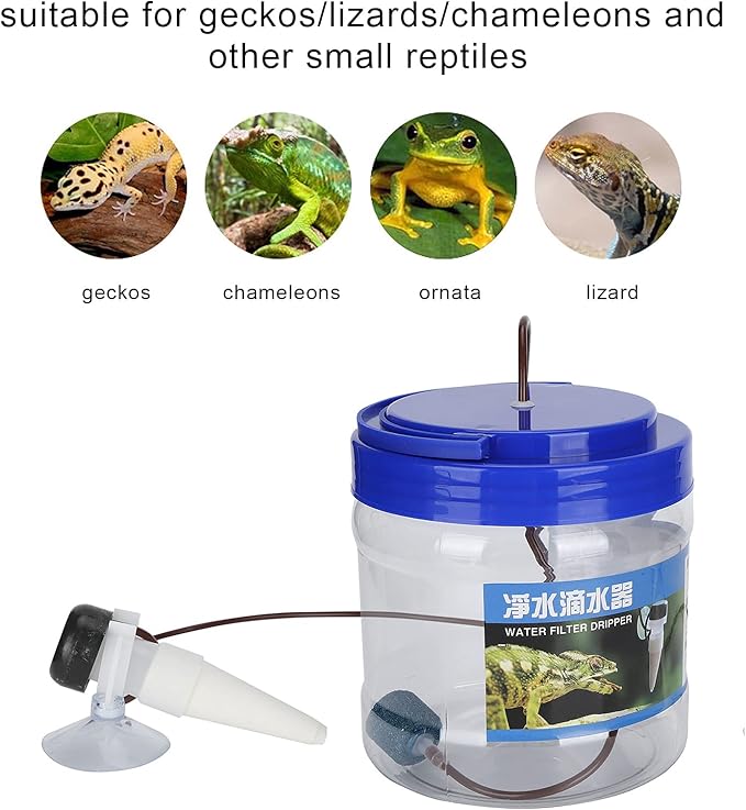 HEEPDD Reptile Water Dripper, Reptile Water Dripper Kit Plants Irrigation Devices Reptile Humidifier Watering Tool for Amphibians Bearded Dragon Lizard Turtle Snake Frog Gecko PAWPICO