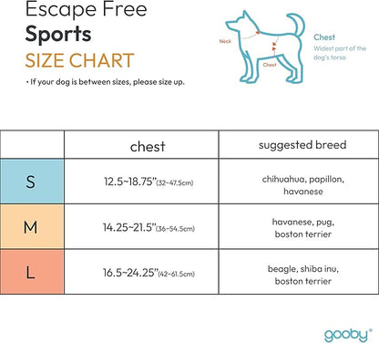 Gooby Escape Free Sport Harness - Lime, Large - No Choke Step-in Patented Neoprene Small Dog Harness with Four-Point Adjustment - Perfect on The Go Dog Harness for Medium Dogs No Pull and Small Dogs Gooby