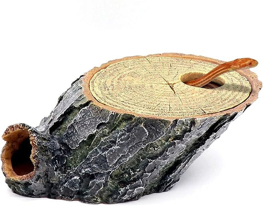 Snake Hide and Basking Tree Roots Cave for Terrariums, Available for Climbing and Hiding Spots for Reptiles, Amphibians, and Small Animals, Corn Snake, Green Snake and Small Gecko relaqcc