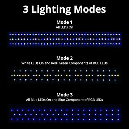 NICREW Saltwater Aquarium Light, Marine LED Fish Tank Light for Coral Reef Tanks, 2-Channel Timer Included, 30 to 36-Inch, 32-Watt NICREW