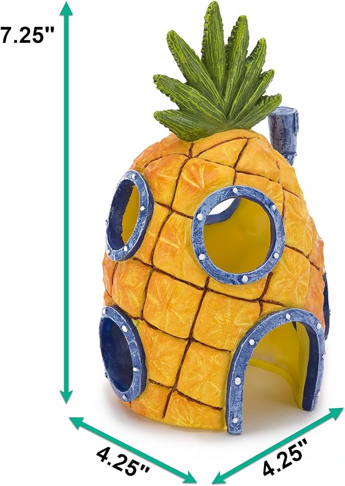 Penn-Plax Spongebob Squarepants Officially Licensed Aquarium Ornament – Spongebob’s Pineapple House – Large Penn-Plax