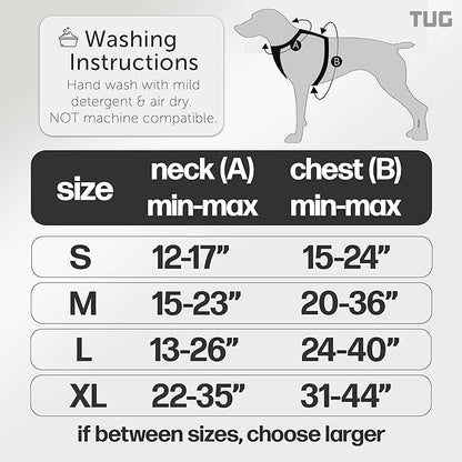 TUG Grab Dog Harness | Integrated Traffic Leash Magnetically Attached for Quick Control (Large/Black) TUG