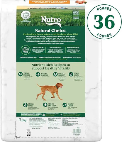 Nutro Natural Choice Adult Dry Dog Food, Chicken and Brown Rice Recipe 36 lbs. - PAWPICO