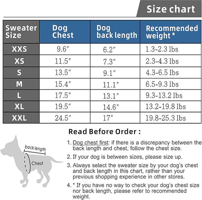 FabriCastle Dog Sweater, Pack of 2 or 3, Dog Clothes, Dog Coat, Dog Jacket for Small or Medium Dogs Boy or Girl, Ultra Soft and Warm Cat Pet Sweaters (Red,Blue, Small) - PAWPICO