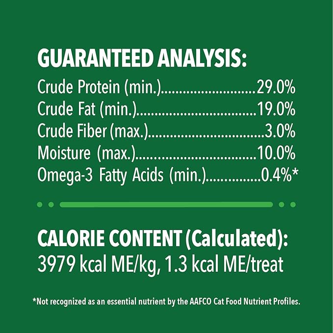 FELINE GREENIES SMARTBITES Skin & Fur Health Crunchy and Soft Textured Adult Natural Cat Treats, Chicken Flavor, 16 oz. Tub GREENIES
