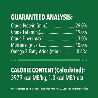 FELINE GREENIES SMARTBITES Skin & Fur Health Crunchy and Soft Textured Adult Natural Cat Treats, Chicken Flavor, 16 oz. Tub GREENIES