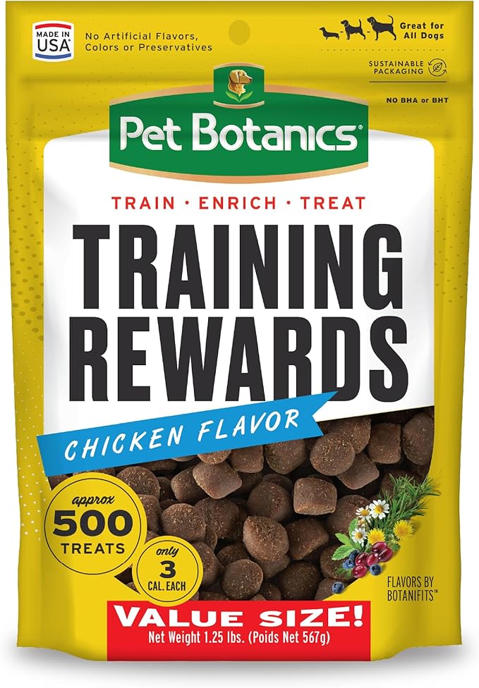 Pet Botanics 20 oz. Pouch Training Reward Soft & Chewy, Chicken Flavor, with 500 Treats Per Bag, The Choice of Top Trainers - PAWPICO