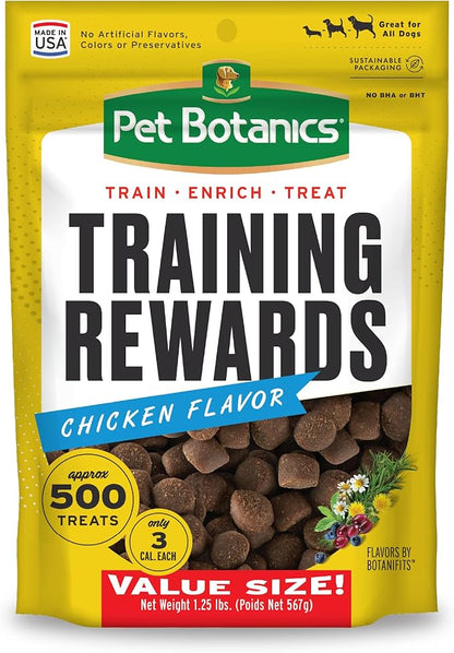 Pet Botanics 20 oz. Pouch Training Reward Soft & Chewy, Chicken Flavor, with 500 Treats Per Bag, The Choice of Top Trainers - PAWPICO