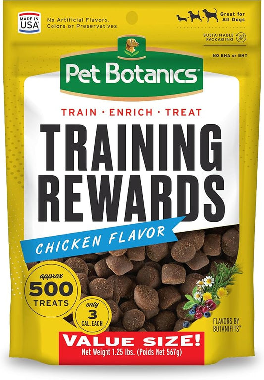 Pet Botanics 20 oz. Pouch Training Reward Soft & Chewy, Chicken Flavor, with 500 Treats Per Bag, The Choice of Top Trainers - PAWPICO