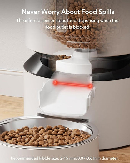 PETLIBRO Automatic Cat Feeder, Automatic Dog Feeder with Freshness Preservation, 5L Timed Cat Feeders for Dry Food, Up to 6 Meals Per Day, Granary Pet Feeder for Cats/Dogs - PAWPICO