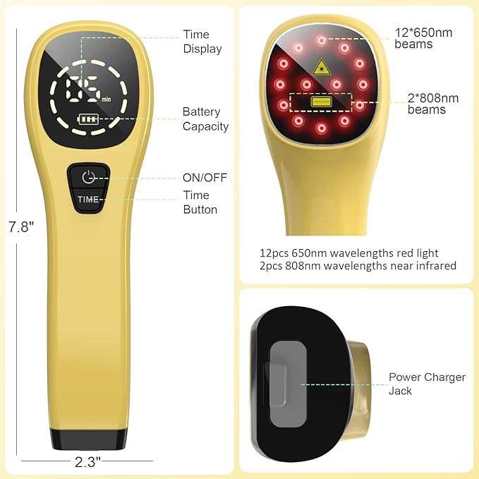 KTS Laser Therapy for Dogs,Portable Red Light Vet Device for Dogs Pets Muscle & Hip and Joint Arthritis Pain Relief,Wound Care Clear Skin Problems,Reduce Inflammation KTS
