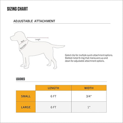 Carhartt Pet Durable Nylon Webbing Leashes for Dogs, Reflective Stitching for Visibility, Shaded Bruce (Nylon Webbing), Large Carhartt