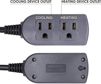 Inkbird ITC-308S Aquarium Heating and Cooling Dual Stage Temperature Controller Freshwater Saltwater Aquarium Tropical Fish Ornamental Shrimp Inkbird