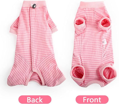 LIANZIMAU Cat Surgical Recovery Suit Professional for Male Female Dog Abdominal Wounds Cone E-Collar Alternative Anti-Licking Pet Surgical Recovery Pajama Suit Soft Fabric Onesie for Cats Lianzimau