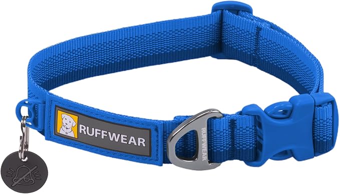 Ruffwear, Front Range Dog Collar, Durable and Comfortable Collar for Everyday Use, Blue Pool, 14"-20" RuffwearInc