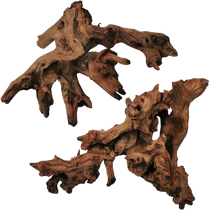 Hamiledyi 2 Pcs Large Driftwood for Aquarium Reptile Toy Driftwood Branches Reptiles Aquarium Decoration Assorted Size Natural Habitat Decor Wood for Lizad Hamiledyi