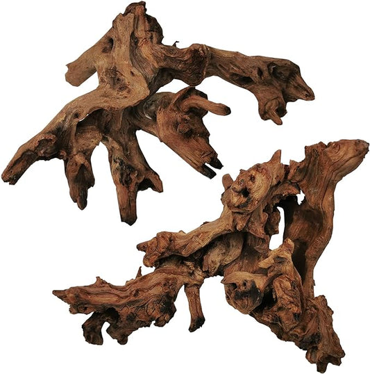Hamiledyi 2 Pcs Large Driftwood for Aquarium Reptile Toy Driftwood Branches Reptiles Aquarium Decoration Assorted Size Natural Habitat Decor Wood for Lizad Hamiledyi