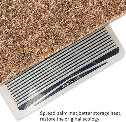 Reptile Heat Pad, Adjustable Temperature Control Lizard Terrarium Heating Mat for Small Animals Snake Turtle Bearded Dragon Gecko and Plant (5W) APlayfulBee