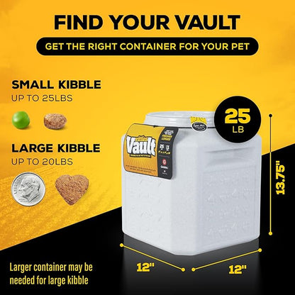 Gamma2 Vittles Vault Airtight Dog Food Storage Container - Fits up to 25 Pounds of Dry Pet Food - Perfect for Cat and Puppy Kibble - BPA-Free Plastic - Made in the USA - 12" L x 13.75" H - PAWPICO