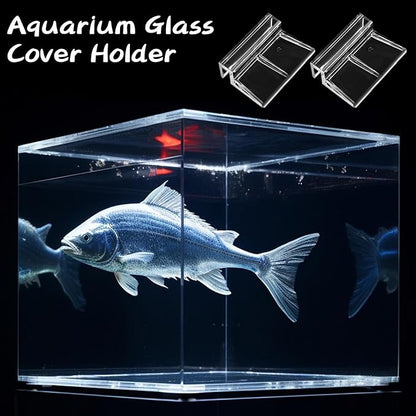 6Pcs Rimless Aquarium Lid Clips, 0.24'' Thick Acrylic Fish Tank Cover Clips Holder, Universal Glass Aquarium Top Lid Support, Transparent Fish Tank Lid Clamp for Aquarium Hoods Parts (6mm) PAWPICO