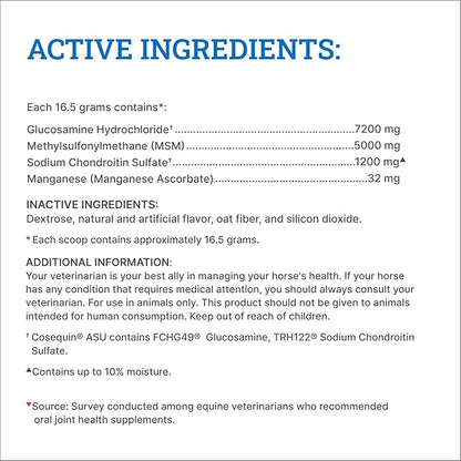 Nutramax Cosequin Optimized with MSM Joint Health Supplement for Horses - Powder with Glucosamine and Chondroitin, 1400 Grams NutramaxLaboratories