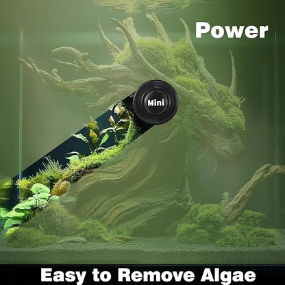 Carefree Fish Aquarium Mini Super Magentic Cleaner Tank Small Algae Scraper Fish Bowl Magnet Brush for Glass Tank 2Pcs No Floating Bewatermyfriend