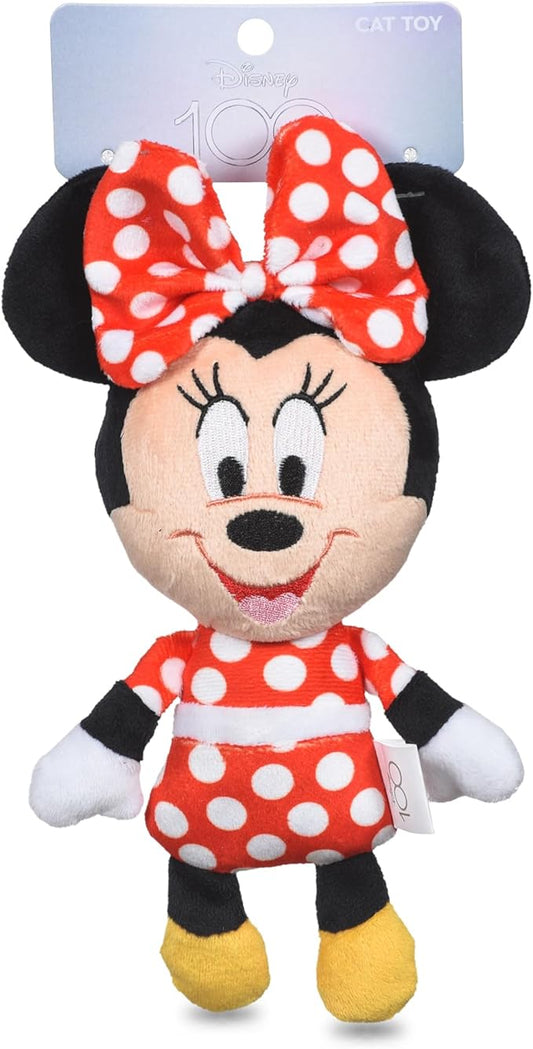 Minnie Mouse Cat Kicker Toy with Catnip, 9in | Disney Cat Toys | Fun Cat Kicker Style Plush Toy with Catnip and Crinkle for Cats Inspired by Disney Mickey and Friends - PAWPICO
