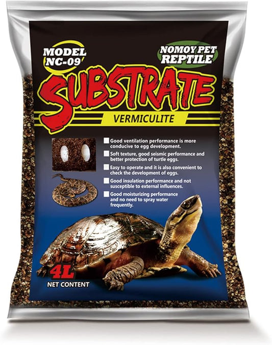 Hamiledyi Reptile Substrate Vermiculite Bedding Snake Hibernant moisturizing Soil Terrarium Bedding for Snake Tortoise Lizard Hatching Eggs(4.2Quart/4L) Hamiledyi