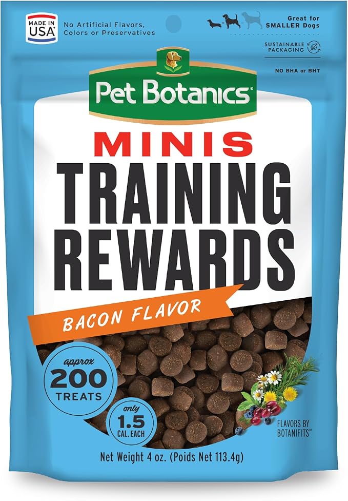 Pet Botanics Training Rewards Mini Treats For Dogs, Bacon, 4 Oz. - PAWPICO