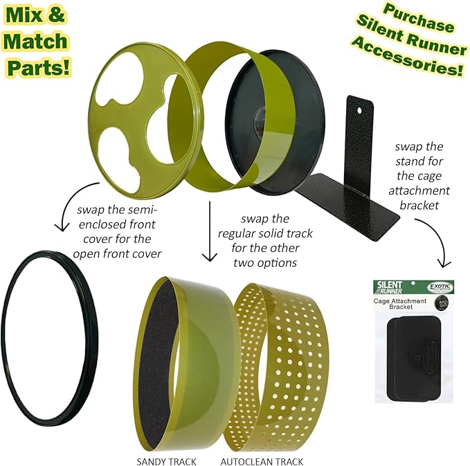 Sandy Track - for Green Silent Runner 12" Wide - Textured Nail Trimming Track for Pet Exercise Wheel (Green 12" Wide) ExoticNutrition