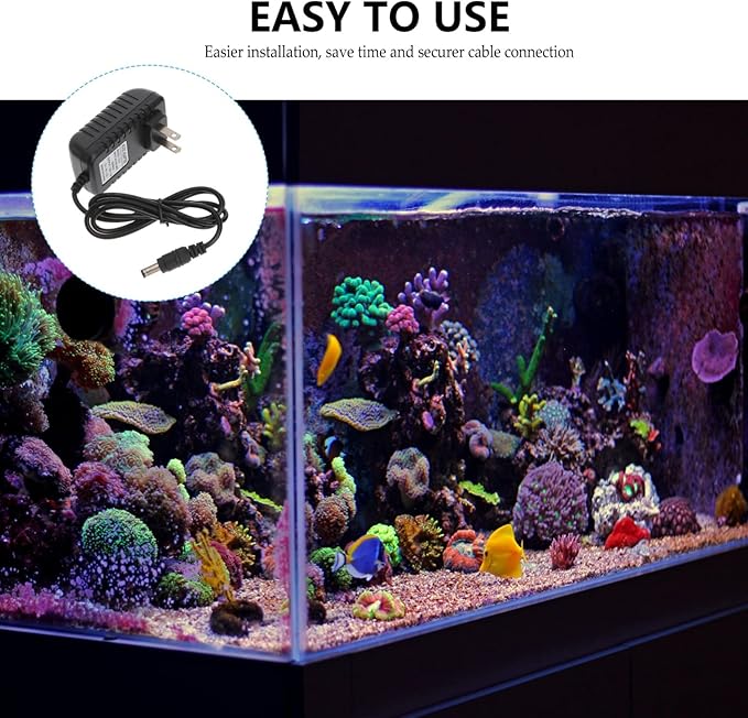 UEETEK LED Power Adapter AC110-240V DC12V 1A Switching Power Supply Converter for Aquarium Fish Tank Light (US Plug) UEETEK