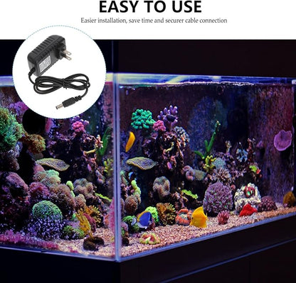 UEETEK LED Power Adapter AC110-240V DC12V 1A Switching Power Supply Converter for Aquarium Fish Tank Light (US Plug) UEETEK