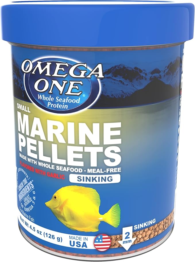 Omega One Garlic Marine Small Sinking Pellets, 4.5 oz. OmegaOne