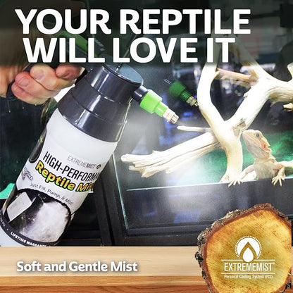 High-Performance Reptile Mister | Ultra-fine Amphibian Sprayer | Terrarium Humidity Fogger | Continuous Gentle Mister | Humidifier for Geckos, Chameleons, Turtles, & Lizards ExtremeMist