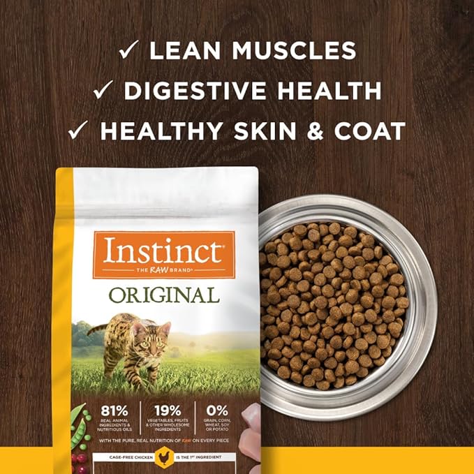 Instinct Original Grain Free Recipe with Real Chicken Natural Dry Cat Food, 5 lb. Bag - PAWPICO